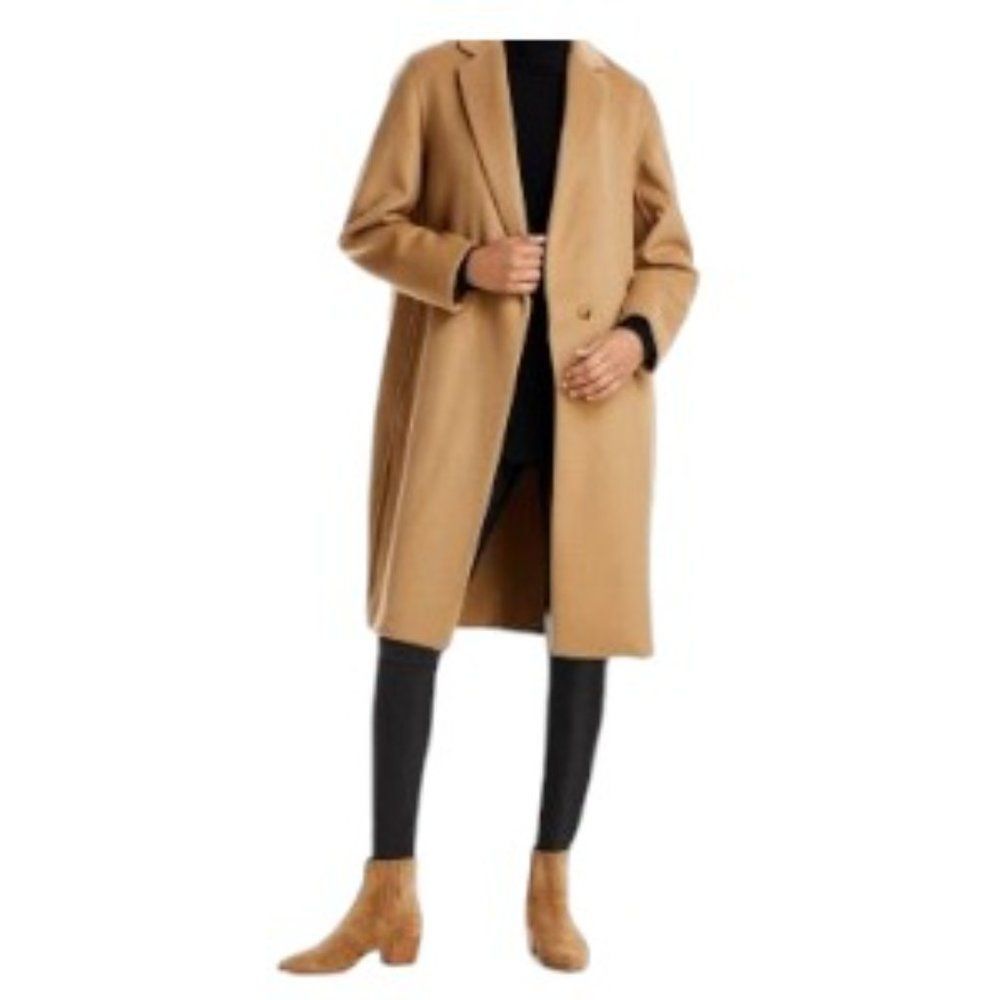 Vince Classic Straight Coat Black Large NWT (Note) - Picture 2 of 2